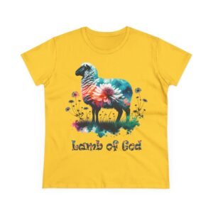 Women: Floral Lamb of God T-Shirt